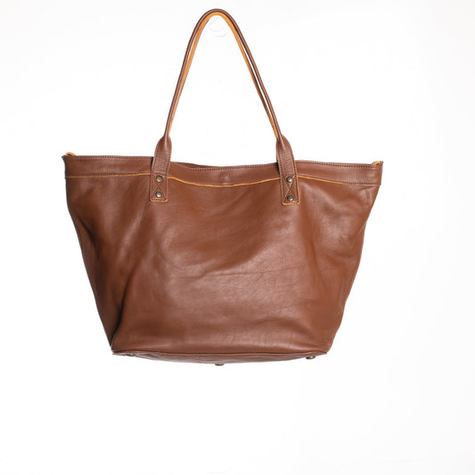 CONVERTIBLE TOTE - FULL LEATHER COLLECTION - WALNUT LEATHER