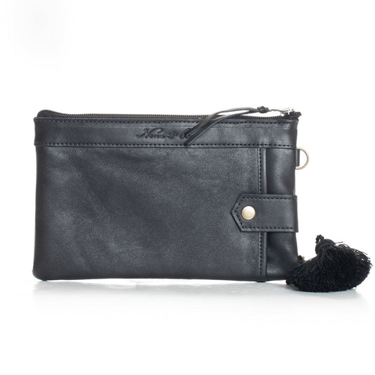 EVERYTHING CLUTCH - FULL LEATHER COLLECTION - BLACK LEATHER