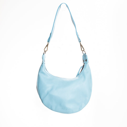 BOHO SADDLE BAG - ALOHA LINING - SKY BLUE LEATHER