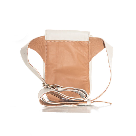 REVIVED HIP SATCHEL - FULL LEATHER - BONE