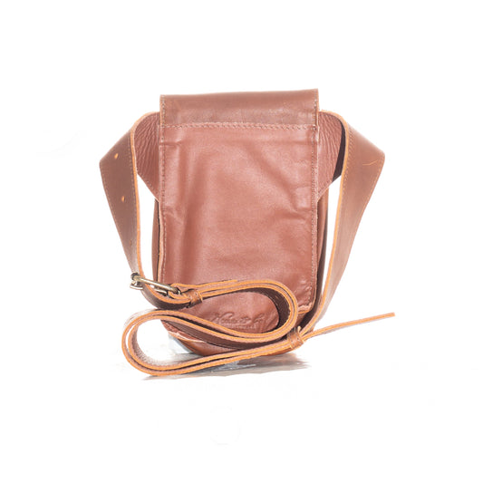 REVIVED HIP SATCHEL - FULL LEATHER - CAFE