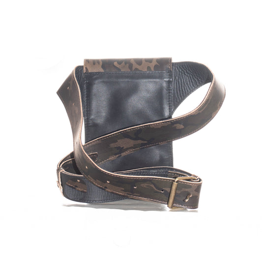 REVIVED HIP SATCHEL - FULL LEATHER - CAMOUFLAGE