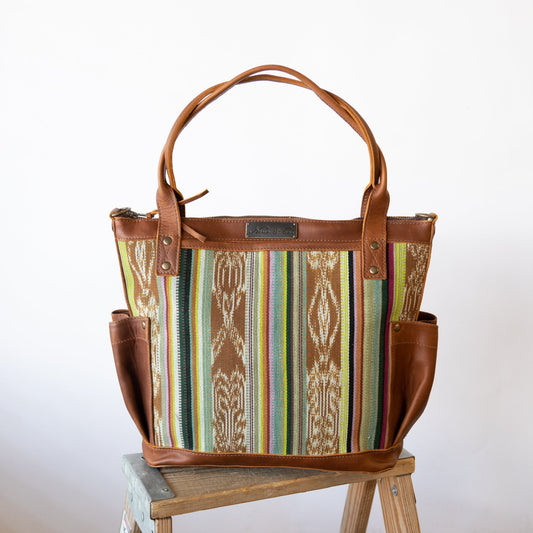 THE PERFECT BAG MEDIUM - ARTISAN COLLECTION - DESERT GARDEN - CAFE LEATHER