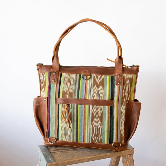 THE PERFECT BAG MEDIUM - ARTISAN COLLECTION - DESERT GARDEN - CAFE LEATHER