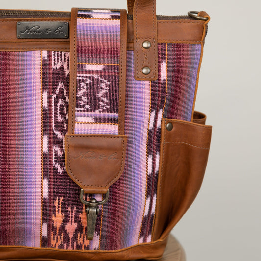 BAG STRAP - ARTISAN COLLECTION - HYACINTH - CAFE LEATHER