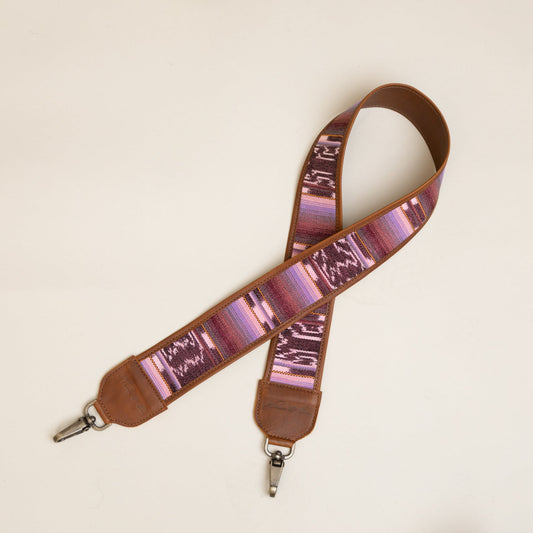 BAG STRAP - ARTISAN COLLECTION - HYACINTH - CAFE LEATHER