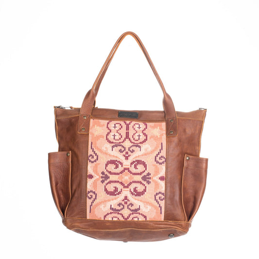 HERITAGE & SOCIETY HARMONY - THE PERFECT BAG FULL - BLUSH - CAFE LEATHER
