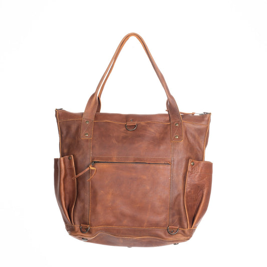 HERITAGE & SOCIETY HARMONY - THE PERFECT BAG FULL - BLUSH - CAFE LEATHER
