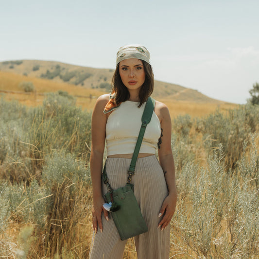 EVERYTHING CLUTCH - MEXICO - FULL LEATHER - JADE