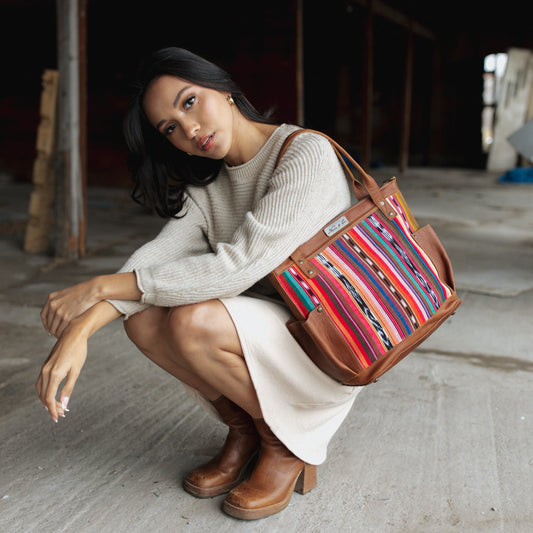 THE PERFECT BAG MEDIUM - JAVANA - CAFE LEATHER