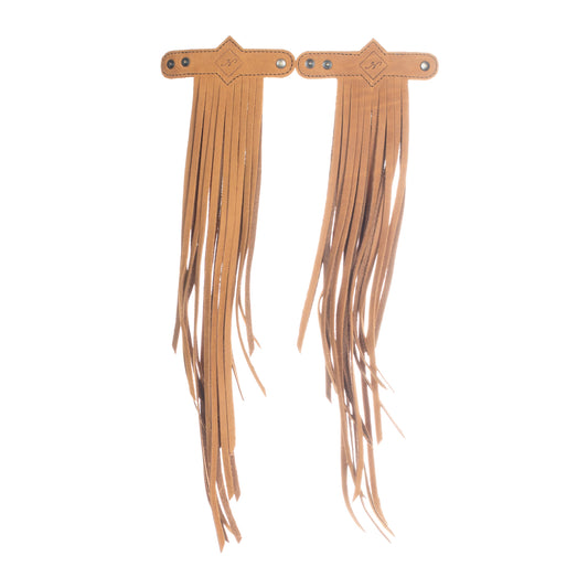 DIAMANTE FRINGE TASSEL - MEXICO COLLECTION - TOBACCO LEATHER - SET OF 2