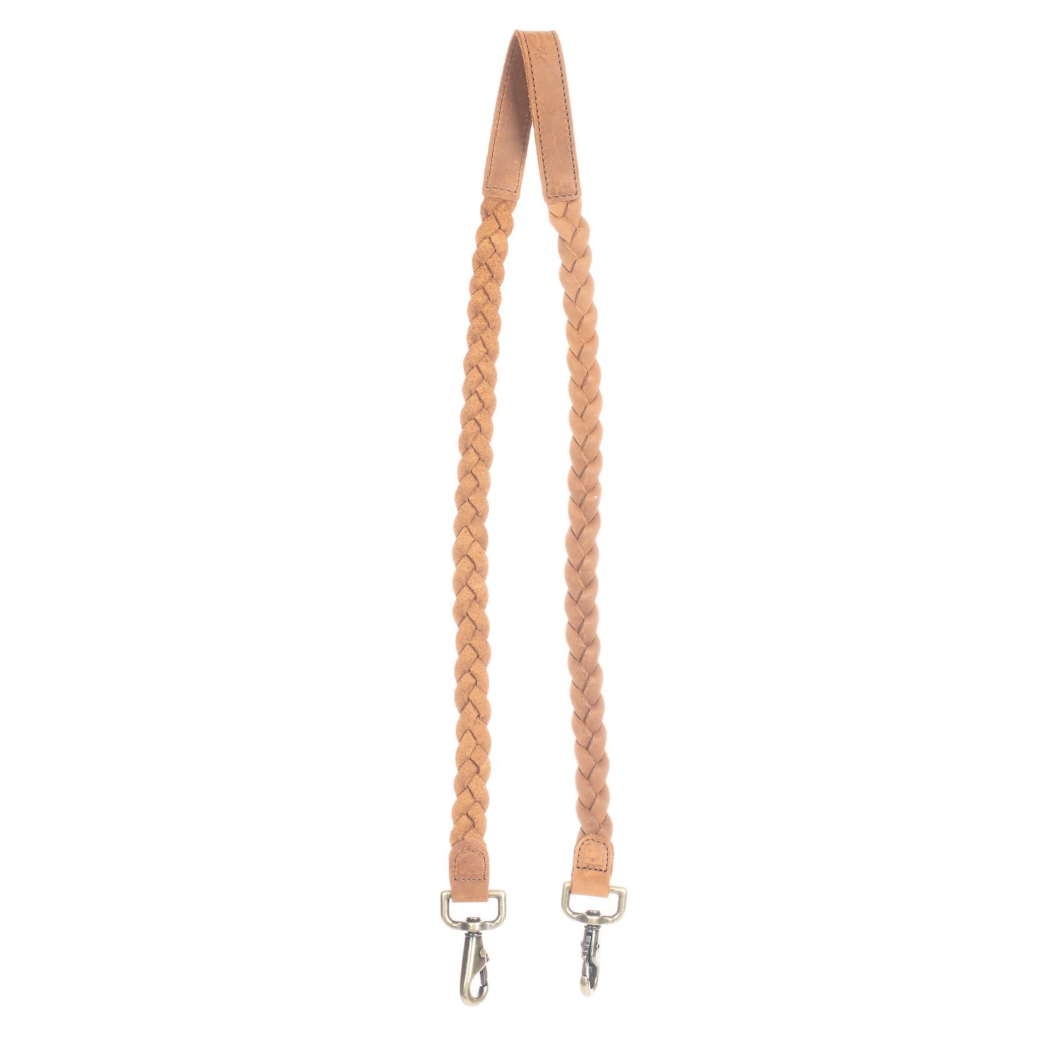 BRAIDED SHOULDER STRAP - MEXICO COLLECTION - TOBACCO LEATHER