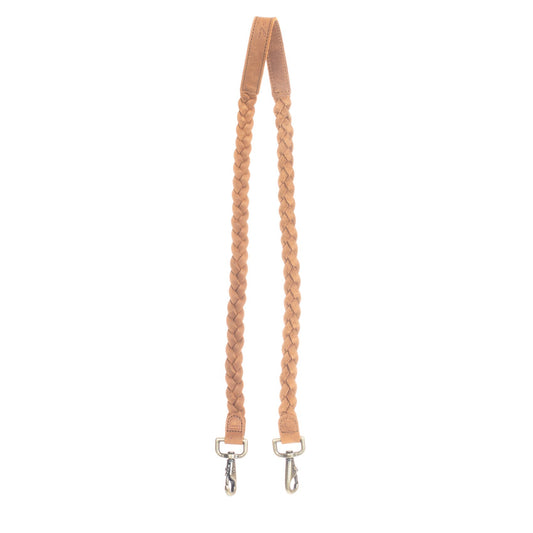 BRAIDED SHOULDER STRAP - MEXICO COLLECTION - TOBACCO LEATHER