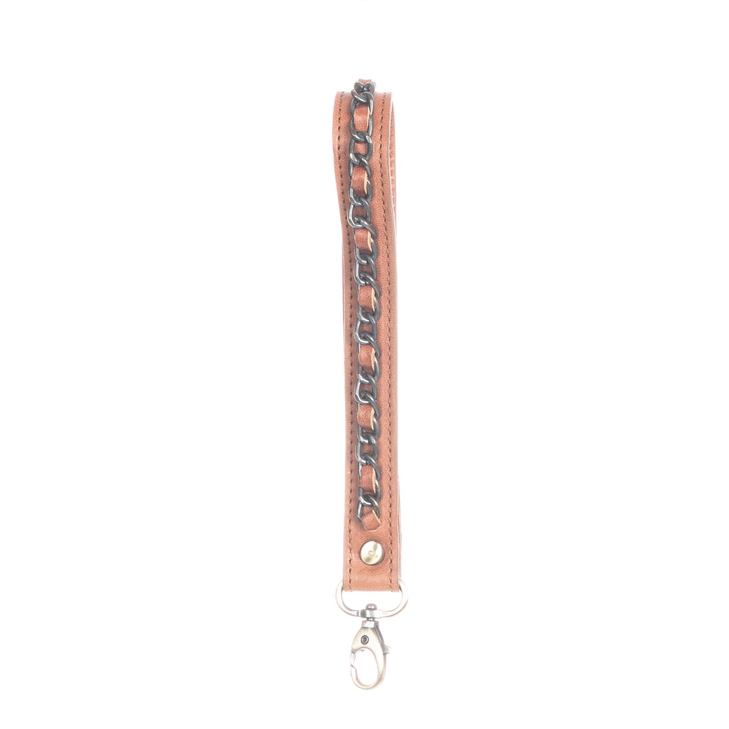 ARTISAN CHAIN WRISTLET - MOROCCO COLLECTION - BROWN LEATHER