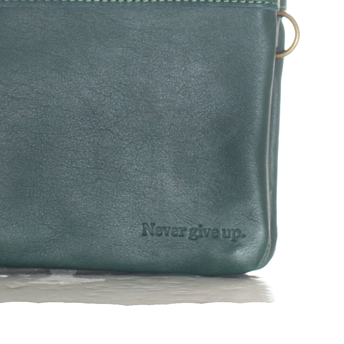 DOUBLE  PERFECT CLUTCH - FULL LEATHER COLLECTION - EVERGREEN LEATHER