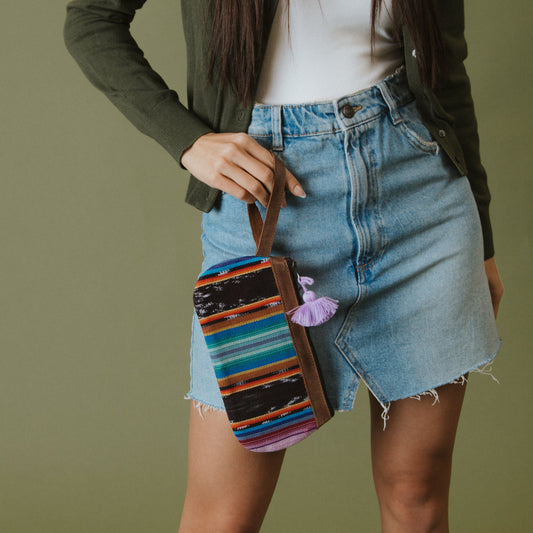 OG MINI CLUTCH - BIRD OF PARADISE - CAOBA LEATHER