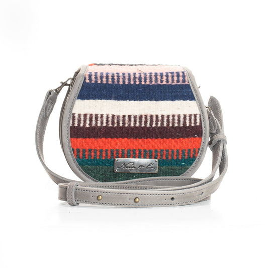 SIDEKICK SADDLE BAG - MEXICO COLLECTION - OOAK TEXTILE - LANDSLIDE LEATHER - NO. 18332
