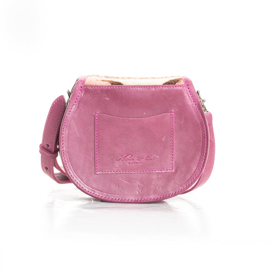 SIDEKICK SADDLE BAG - MEXICO COLLECTION - OOAK TEXTILE - SANGRIA LEATHER - NO. 18368
