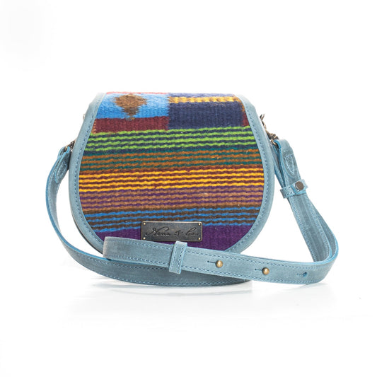 SIDEKICK SADDLE BAG - MEXICO COLLECTION - OOAK TEXTILE - TYPHOON LEATHER - NO. 18392