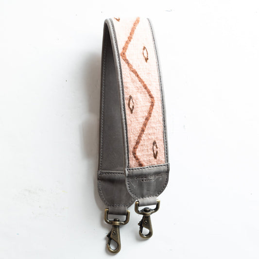 SHOULDER STRAP - MEXICO COLLECTION - OOAK TEXTILE - LANDSLIDE LEATHER - NO. 18244