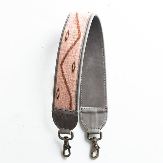 SHOULDER STRAP - MEXICO COLLECTION - OOAK TEXTILE - LANDSLIDE LEATHER - NO. 18244