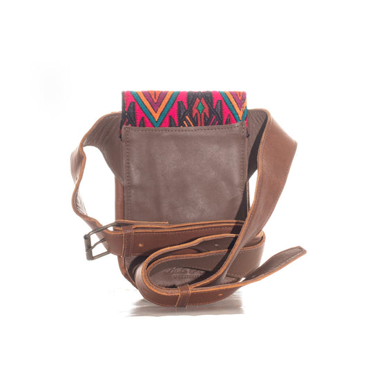REVIVED HIP SATCHEL - OOAK HUIPIL - CAFE - NO. 23642