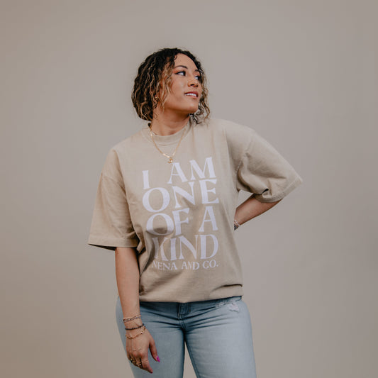 NENA & CO. APPAREL - I AM ONE OF A KIND T-SHIRT  - ECRU
