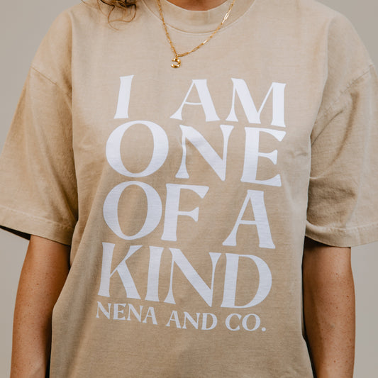 NENA & CO. APPAREL - I AM ONE OF A KIND T-SHIRT  - ECRU