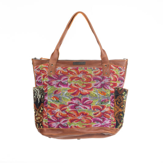 THE PERFECT BAG FULL CORTE POCKETS - CAFE LEATHER - ONE OF A KIND NO. 90712
