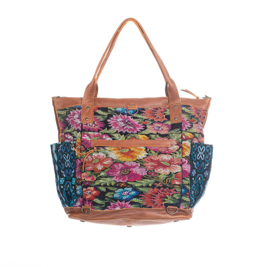 THE PERFECT BAG FULL CORTE POCKETS - CAFE LEATHER - ONE OF A KIND NO. 91296