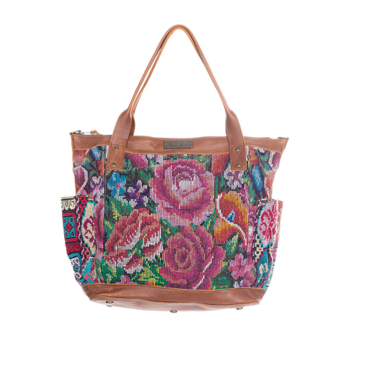 THE PERFECT BAG FULL CORTE POCKETS - CAFE LEATHER - ONE OF A KIND NO. 91306