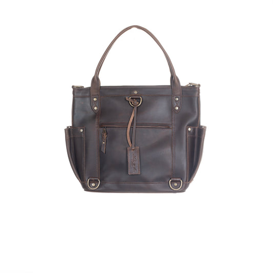THE PERFECT BAG MEDIUM - MEXICO COLLECTION - HANDWOVEN FRONT NO. 94064 - PAINTHORSE TUMBLED LEATHER