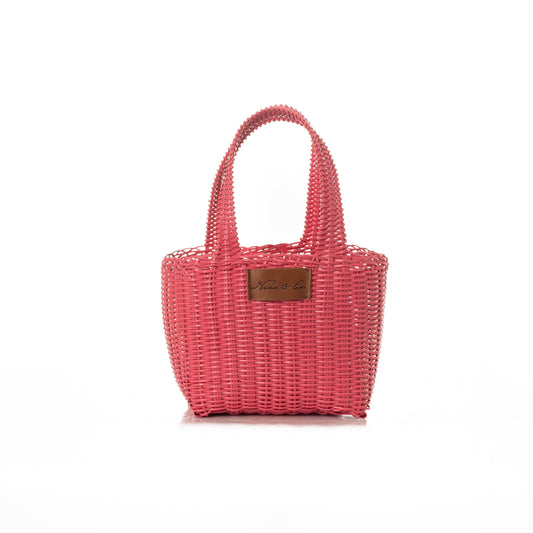 WOVEN UPCYCLED OPEN TOTE - SMALL - ZERO WASTE COLLECTION - OOAK - NO. 25162