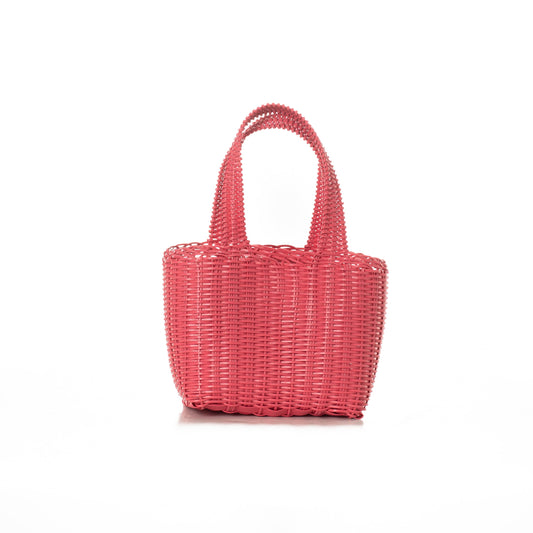 WOVEN UPCYCLED OPEN TOTE - SMALL - ZERO WASTE COLLECTION - OOAK - NO. 25162