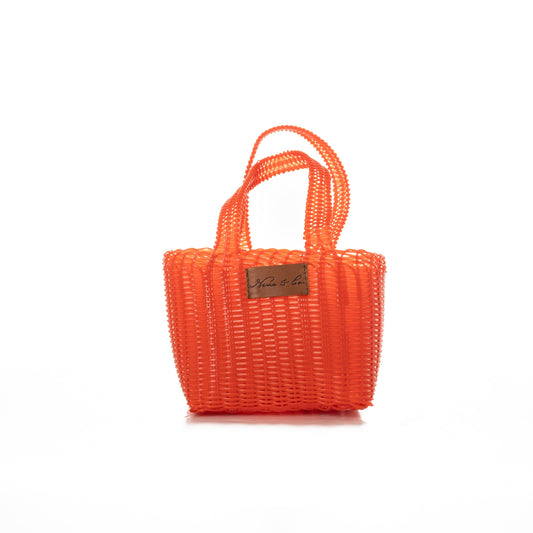 WOVEN UPCYCLED OPEN TOTE - SMALL - ZERO WASTE COLLECTION - OOAK - NO. 25168
