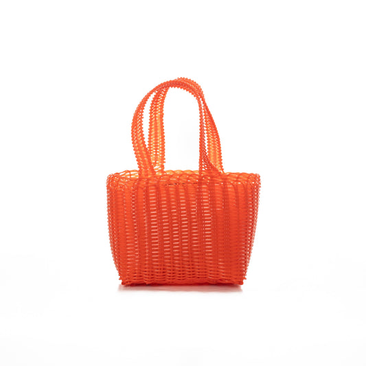WOVEN UPCYCLED OPEN TOTE - SMALL - ZERO WASTE COLLECTION - OOAK - NO. 25168