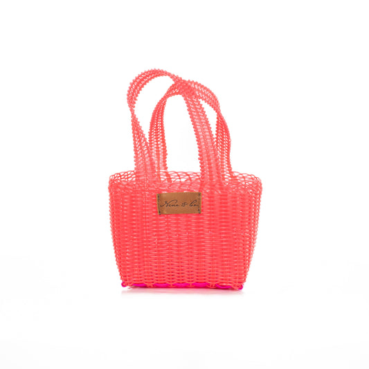 WOVEN UPCYCLED OPEN TOTE - SMALL - ZERO WASTE COLLECTION - OOAK - NO. 25184