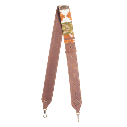 ADJUSTABLE DIAMANTE STRAP - ARTISAN MIEL - CAFE LEATHER
