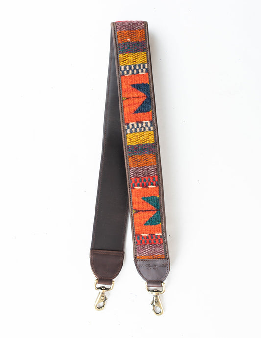 HANDWOVEN BAG STRAP - MEXICO COLLECTION - PAINTHORSE TUMBLED LEATHER NO. 86000