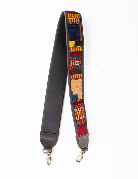 HANDWOVEN BAG STRAP - MEXICO COLLECTION - PAINTHORSE TUMBLED LEATHER NO. 86002