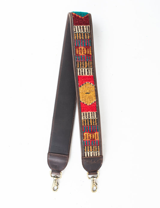HANDWOVEN BAG STRAP - MEXICO COLLECTION - PAINTHORSE TUMBLED LEATHER NO. 86006