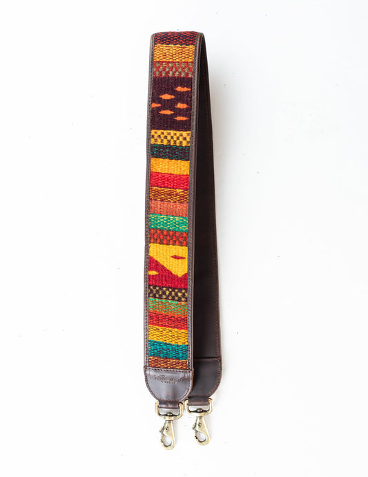 HANDWOVEN BAG STRAP - MEXICO COLLECTION - PAINTHORSE TUMBLED LEATHER NO. 86044
