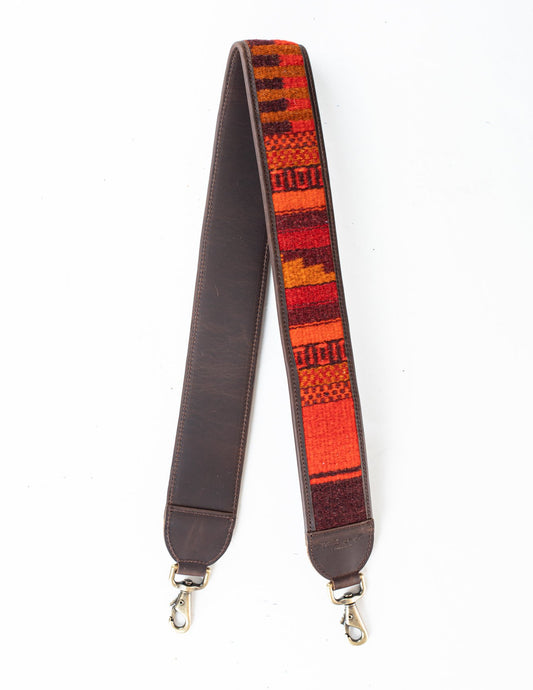 HANDWOVEN BAG STRAP - MEXICO COLLECTION - PAINTHORSE TUMBLED LEATHER NO. 86054