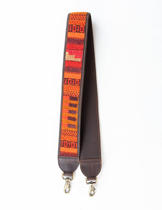 HANDWOVEN BAG STRAP - MEXICO COLLECTION - PAINTHORSE TUMBLED LEATHER NO. 86054