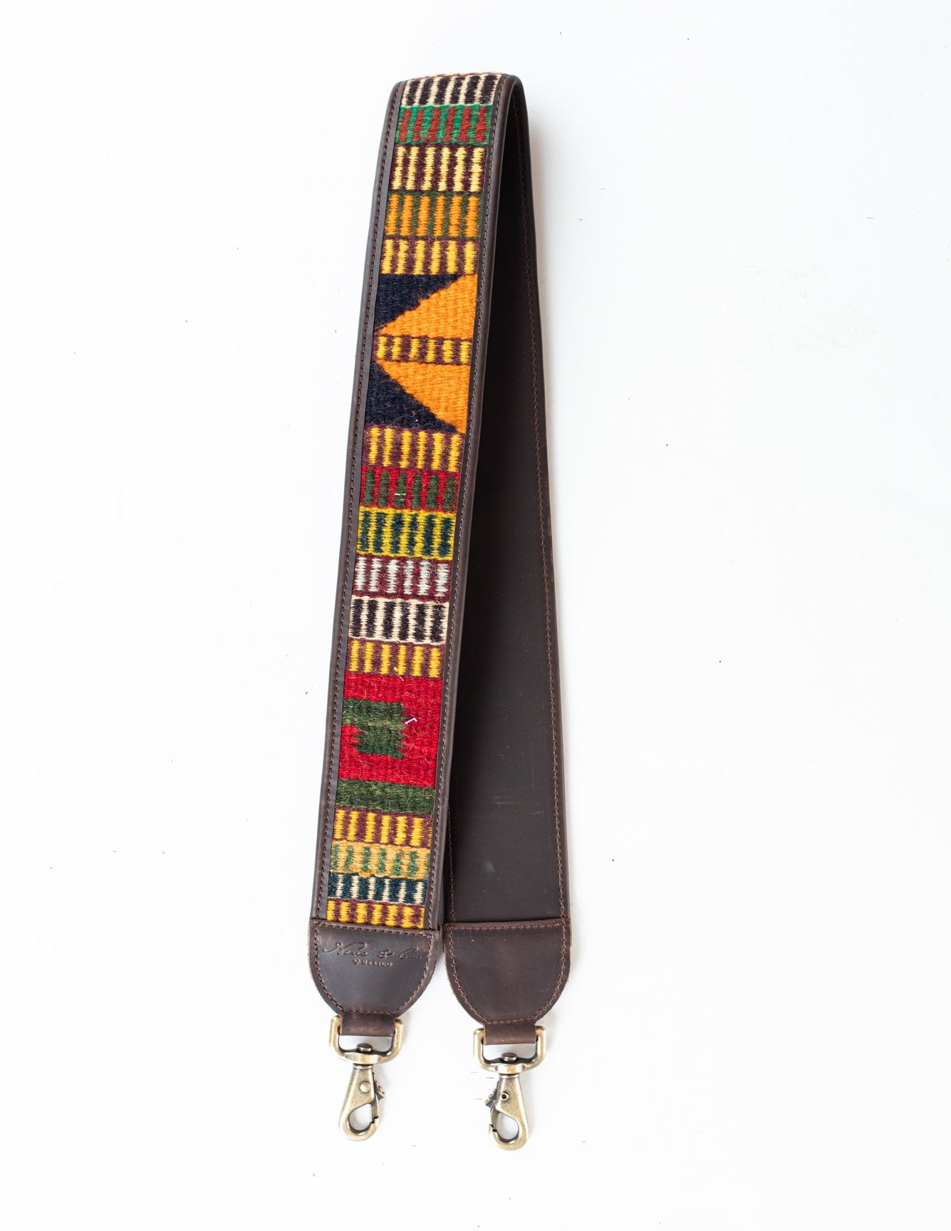 HANDWOVEN BAG STRAP - MEXICO COLLECTION - PAINTHORSE TUMBLED LEATHER NO. 86056