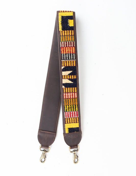 HANDWOVEN BAG STRAP - MEXICO COLLECTION - PAINTHORSE TUMBLED LEATHER NO. 86062