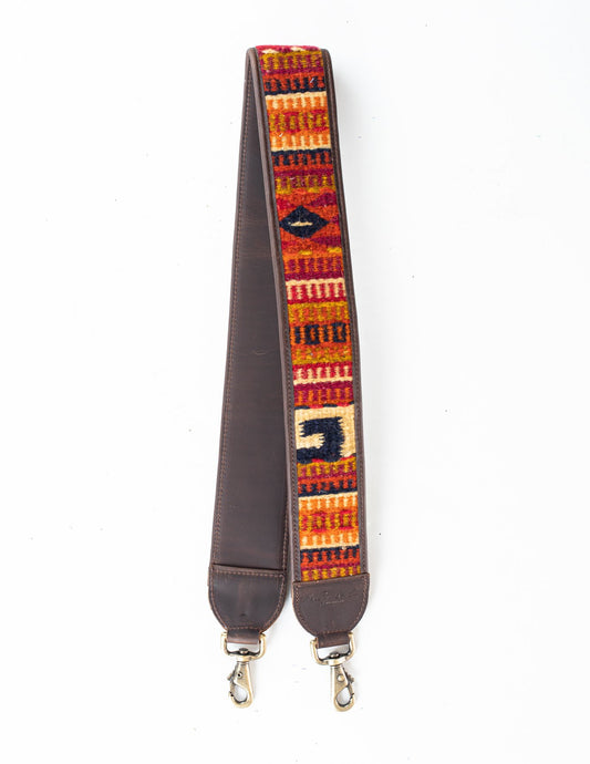 HANDWOVEN BAG STRAP - MEXICO COLLECTION - PAINTHORSE TUMBLED LEATHER NO. 86066