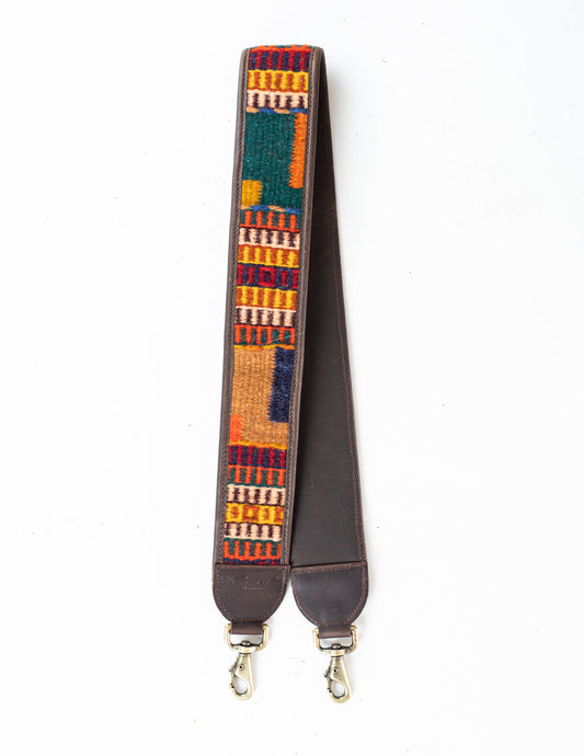 HANDWOVEN BAG STRAP - MEXICO COLLECTION - PAINTHORSE TUMBLED LEATHER NO. 86088