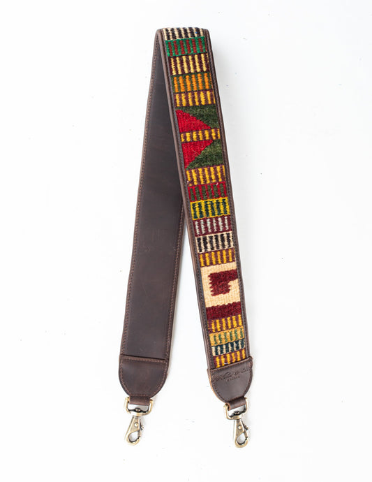 HANDWOVEN BAG STRAP - MEXICO COLLECTION - PAINTHORSE TUMBLED LEATHER NO. 86090