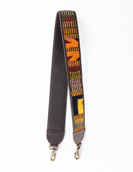 HANDWOVEN BAG STRAP - MEXICO COLLECTION - PAINTHORSE TUMBLED LEATHER NO. 86092
